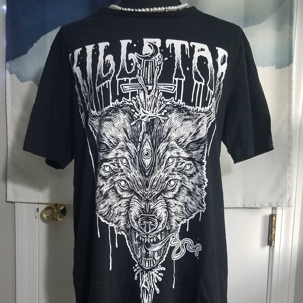 Killstar T Shirt Dress Wolf Graphic